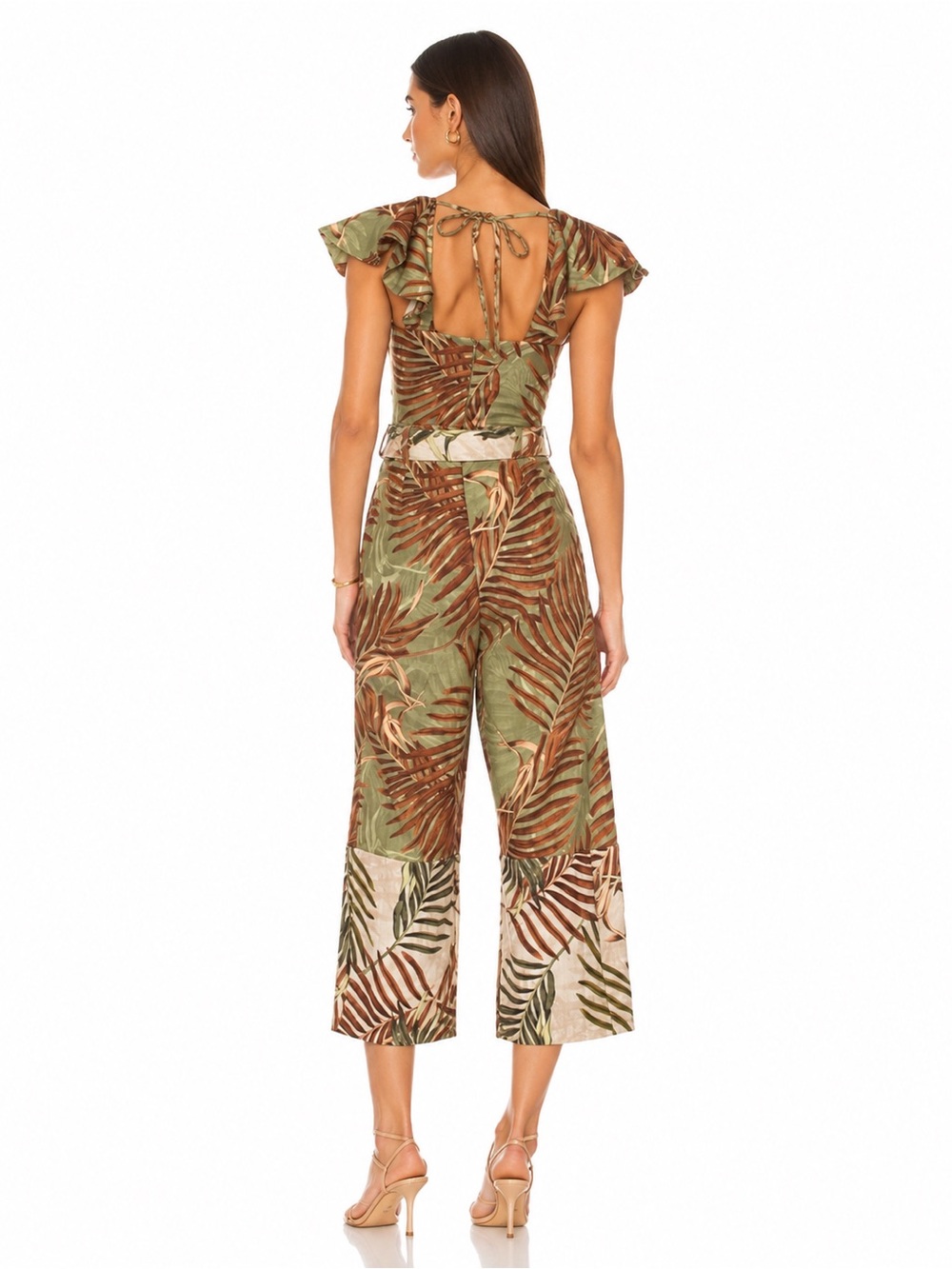 PATBO Palmeira Belted Printed Woven Jumpsuit Size XS - Picture 2 of 4